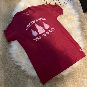 Unisex Graphic Tee - “I Like Them Real Thick + Sprucey” Size Adult Small